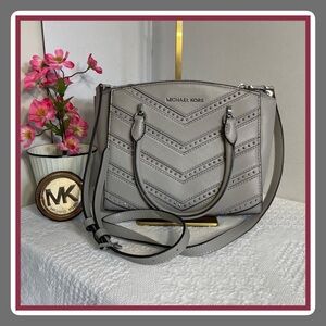 Michael‎ Kors Gray  Studded Handbag